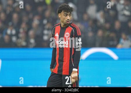 Nathaniel Brown (Eintracht Frankfurt #21), Ausschnitt, Porträt / Porträt, Eintracht Frankfurt - 1. FSV FSV Mainz 05, Frankfurt, Deutsche Bank Park, 11/09/2025 Stockfoto