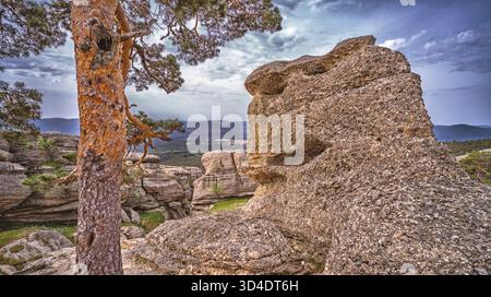 Tormos de Castroviejo Singular Landscape, Sierra de Urbión, Duruelo de la Sierra, Soria, Castilla Y León, Spanien, Europa Stockfoto