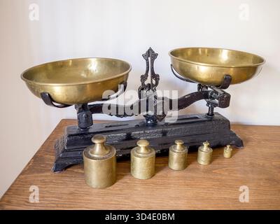Roberval Waage Stockfoto