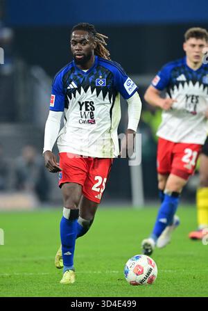 Jordan Torunarigha (HSV Hamburg) Hamburg, 8. November 2025, Fußball, Bundesliga HSV Hamburg - Borussia Dortmund Stockfoto