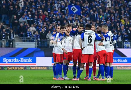 Team HSV Hamburg, 8. November 2025, Fußball, Bundesliga, HSV Hamburg - Borussia Dortmund Stockfoto