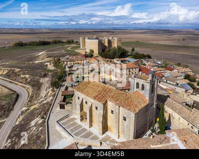 Schloss Montealegre de Campos, Schloss Alburquerque, Stadt Montealegre de Campos, Provinz Valladolid, Kastilien und Leon, Spanien Stockfoto