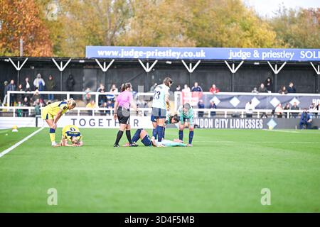 London, Großbritannien. November 2025. Während des Barclays Womens Super League-Spiels zwischen London City Lionesses und Tottenham Hotspur im Copperjax Community Stadium am 9. November 2025 in Bromley, England. Quelle: SPP Sport Pressefoto. /Alamy Live News Stockfoto