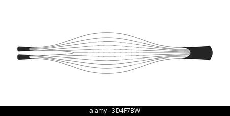 Menschlicher Muskel in entspannter Verengungszustandsumrissdarstellung Stock Vektor
