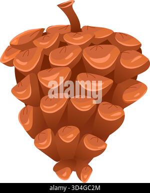 Vektor-Tannenzapfen-Illustration. Stock Vektor
