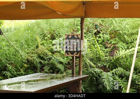 Raucherbereich im Garten Stockfoto