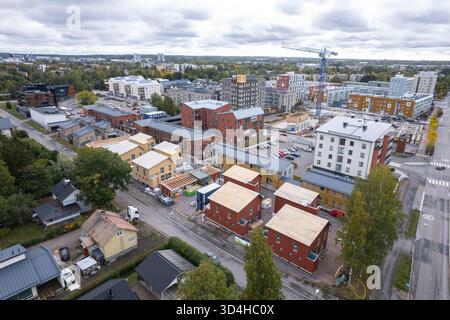 Luftaufnahme in Vantaa, Finnland Stockfoto