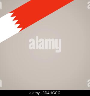 Obere linke Ecke, die Flagge von Bahrain Stock Vektor