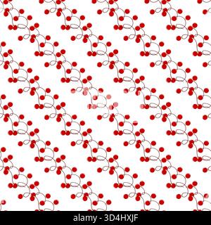 Nahtloses Weihnachtsmuster im handgezeichneten Stil. Girlanden, Weihnachtslichter. Druck für Design, Textil, Stoff, Tapeten, Geschenkpapier Stock Vektor