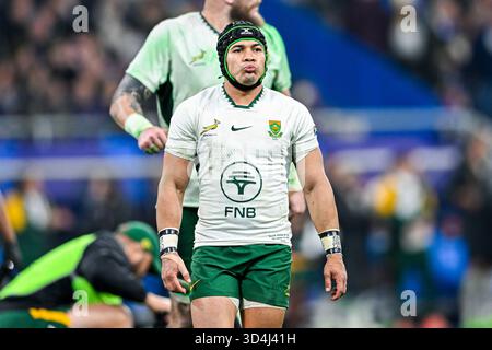 Paris, Frankreich. November 2025. Cheslin Kolbe während des Autumn Nations Series XV Rugby union Match France gegen Südafrika (Springboks) am 8. November 2025 im Stade de France in Saint-Denis bei Paris (Frankreich) Credit: Victor Joly/Alamy Live News Stockfoto