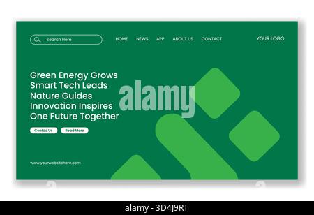 Smart Home umweltfreundliche Illustration flache Zeichentrickvorlagen für Social Media Landing Page Stock Vektor