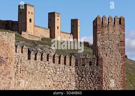 Fortaleza de Molina de Aragón, Guadalajara, Spanien. Stockfoto