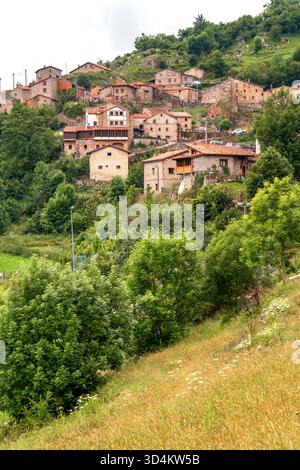 Sotres Village, Biosphärenreservat, Nationalpark Picos de Europa, Asturien, Spanien, Europa Stockfoto
