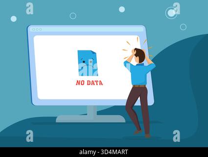 Keine Daten, leerer Vektor für die Darstellung des Datenkonzepts Stock Vektor