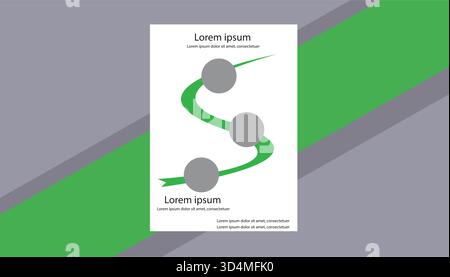 Flyerdesign für Unternehmen. Faltblatt-Design für Werbung. Stock Vektor