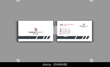 Visitenkarte für Unternehmen. Design-Vorlage für Visitenkarten, saubere professionelle Visitenkarten-Vorlage, Visitenkarte, Visitenkarten-Vorlage. Stock Vektor