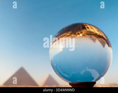 Große Pyramiden von Gizeh, Kairo, Ägypten Stockfoto