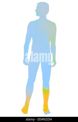 Mann Silhouette. Stockfoto