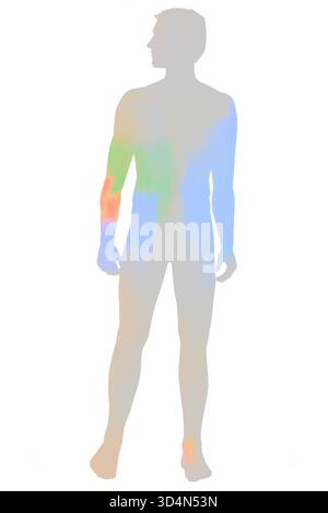 Silhouette des Mannes. Man Silhouette 016239 385 Stockfoto