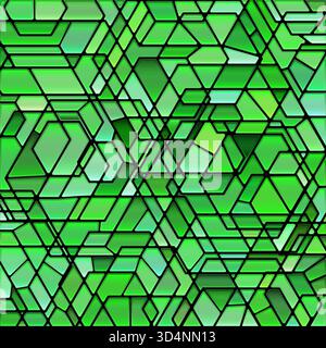 abstraktes Vektor-Buntglas-Mosaik-Hintergrund Stock Vektor