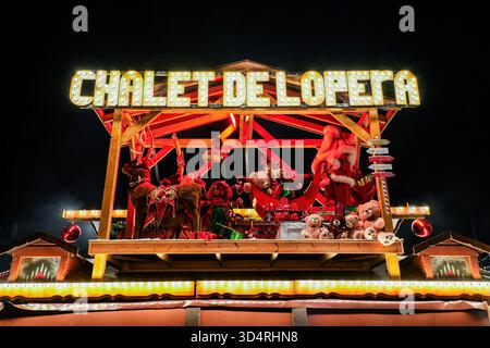Straßburger Weihnachtsmarkt im Elsass, Frankreich Stockfoto