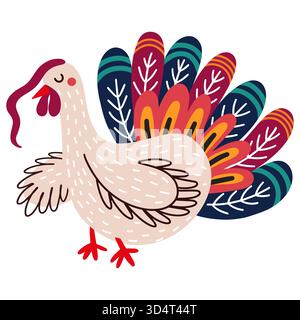 Thanksgiving-Clipart-Flachvektor, geeignet für alle Projekte. Stockfoto