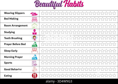 Prämiendiagramm Unicorn DRUCKBARE Kinder Prämiendiagramm Etsy UK Kinder Prämien, Prämiendiagramm, Prämiendiagramm Kinder Stock Vektor