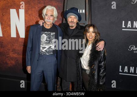 New York, Usa. November 2025. (L-R) Sam Elliott, Billy Bob Thornton und Connie Angland nehmen an Paramount's 'Landman' Staffel 2 Premiere in der Alice Tully Hall teil. Quelle: SOPA Images Limited/Alamy Live News Stockfoto