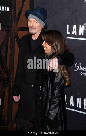Billy Bob Thornton mit Ehefrau Connie Angland bei der Premiere der 2. Staffel der Paramount+ Serie „Landman“ auf dem PaleyFest NY 2025 in der Alice Tully Hall. New York, 11.11.2025 Stockfoto