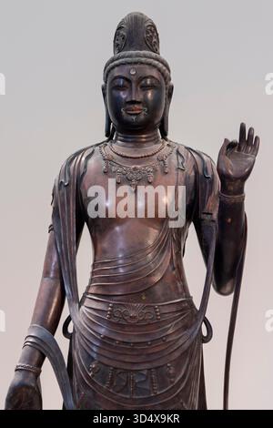 Tokio, Japan - 16. März 2025: Skulptur einer wunderschönen buddha-Statue im Nationalmuseum von Tokio Japan Stockfoto