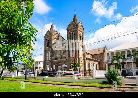 Makellose Conception Co-Cathedral am Independence Square in Basseterre, St. Kitts Stockfoto
