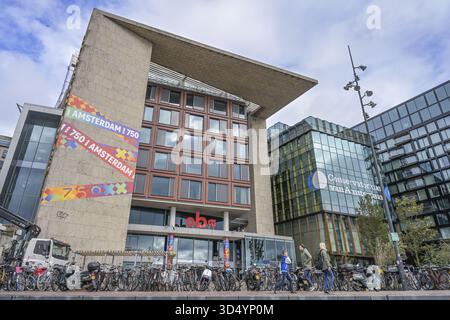Openbare Bibliotheek, OBA Oosterdok, Conservatorium Music School, Oosterdokskade, Amsterdam, Niederlande Stockfoto