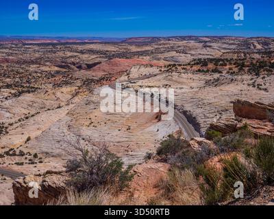 Utah Highway 12 zwischen Boulder und Escalante, Utah. Stockfoto