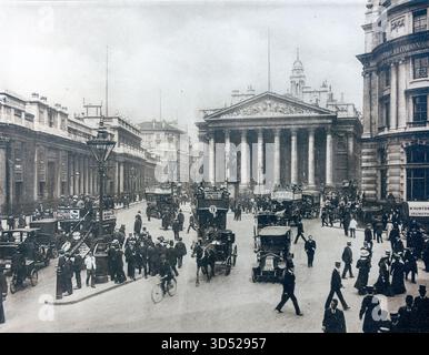 Royal Exchange and Bank of England, City of London, Greater London, England, Vereinigtes Königreich, Greater London, England, Vereinigtes Königreich Stockfoto