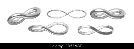 Künstlerische kontinuierliche Loops, fließende abstrakte Motive, die Präzision und künstlerischen Ausdruck betonen Stock Vektor