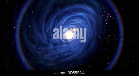 Geminga Pulsar ist ein nahe gelegener, funkleiser Pulsar mittleren Alters, der sich etwa 800 Lichtjahre entfernt im Sternbild Gemini befindet. Stockfoto