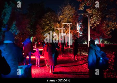 Halloween Nachtwanderung im Blenheim Palace, Woodstock, Großbritannien Stockfoto