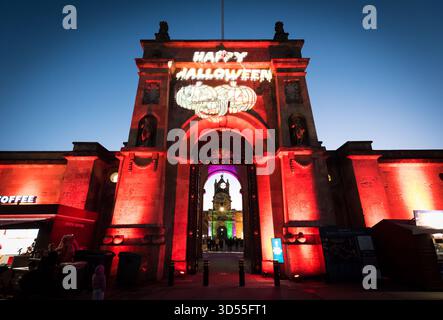 Halloween Nachtwanderung im Blenheim Palace, Woodstock, Großbritannien Stockfoto