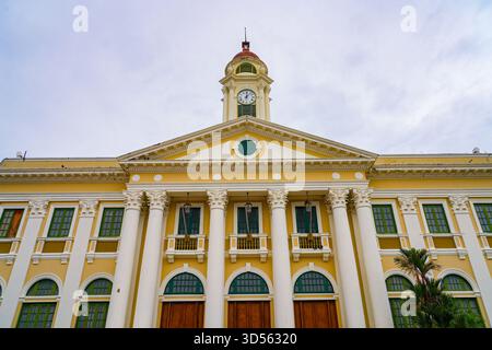 Mayagüez Alcaldía (Rathaus) im neoklassizistischen Stil, Plaza Colón, Puerto Rico Stockfoto