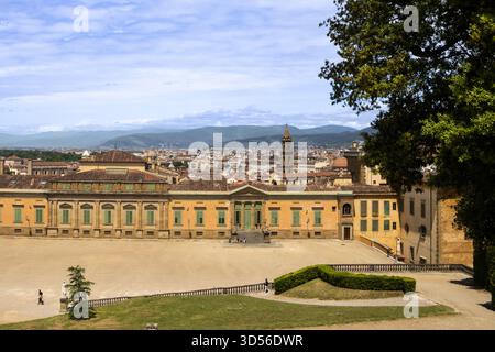 Palazzo Pitti (Palazzo Pitti) Blick vom Boboli-Garten in Florenz, Italien Stockfoto