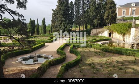 Fuentes en la Quinta del Duque - Madrid Stockfoto