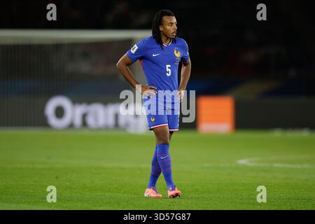 PARIS, Frankreich. November 2025. Jules Kounde (Frankreich) während des Fußballspiels zwischen den europäischen Qualifikationsspielern für die FIFA Fussball-Weltmeisterschaft 2026, WM, Weltmeisterschaft, Fussball, Frankreich und Ukraine im Parc des Princes Credit: HMB Media/Alamy Live News Stockfoto