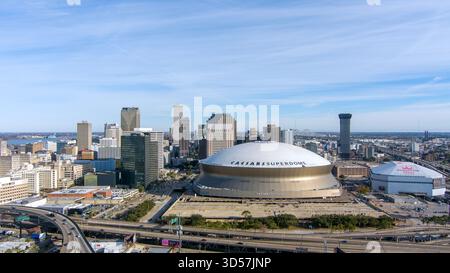 Drohnenaufnahme von New Orleans, Louisiana Stockfoto