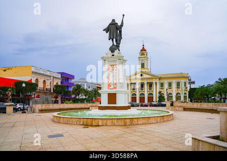 Mayagüez Alcaldía (Rathaus) im neoklassizistischen Stil, Plaza Colón, Puerto Rico Stockfoto