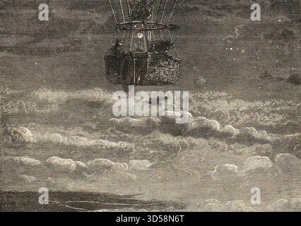 Ballonpost aus Paris während der Belagerung von Paris 1870–1871 im Deutsch-Französischen Krieg. Stockfoto