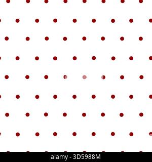 Nahtloses rotes Punktmuster im Aquarellstil. Fröhliches und helles Design, perfekt für Geschenkpapier, Textilien und festliche Dekorationen. Stockfoto