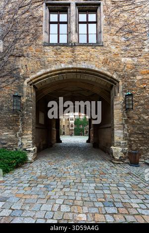 Blick auf Schloss Merseburg in Deutschland. Stockfoto