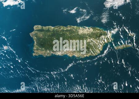 Luftfahrt von Puerto Rico im Karibischen Meer Stockfoto