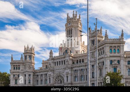 Cibeles Palace, Palast der Kommunikation oder Palast der Telekommunikation, in Madrid, Spanien Stockfoto