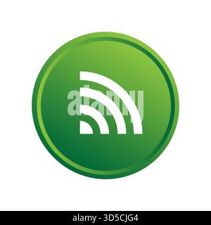 Symbol für drahtloses Signal. Symbol für Kommunikationstechnologie. Wlan-Vektor Des Funkgeräts. Netzwerkverbindungswelle. EPS 10. Stock Vektor